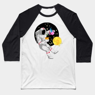 Astronaut In Cosmos Baseball T-Shirt